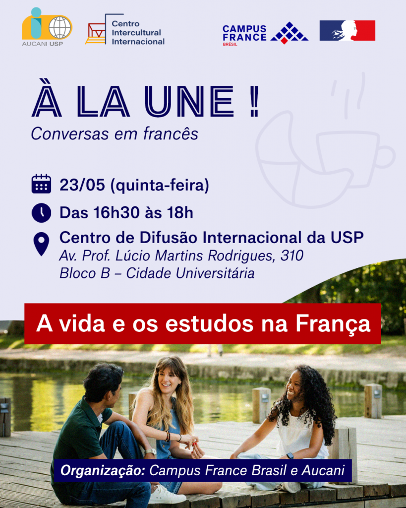 Flyer "À la une" sobre vida e estudos na França